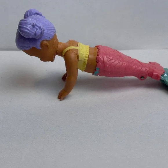 Mattel Barbie Dreamtopia Mermaid Doll Purple Hair Yellow Top Pink Tail Kids Toy - Picture 6 of 7